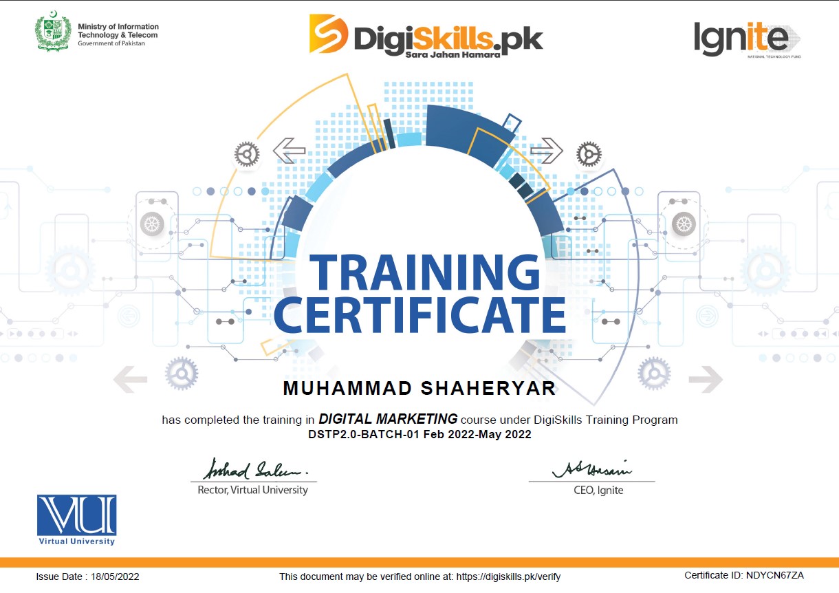Digital marketing certification