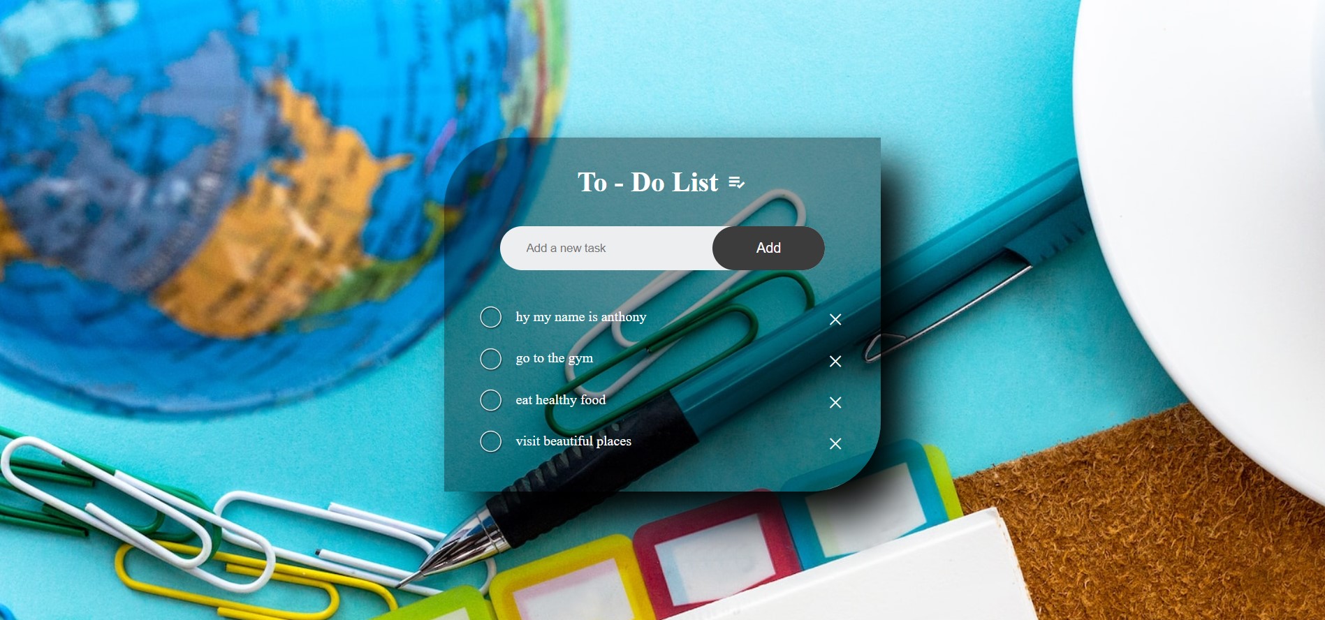 to do list app